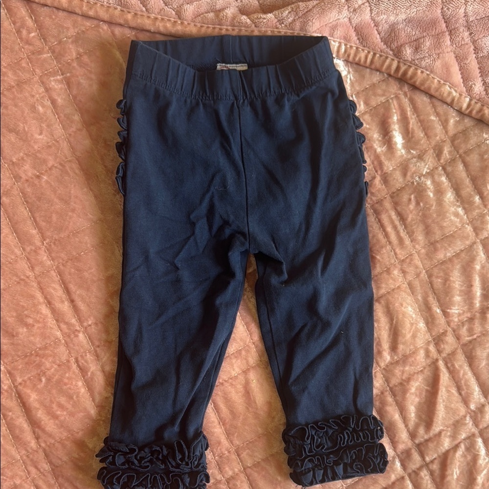Ruffle Butts| Navy Ruffle Legging - Picture 5 of 5